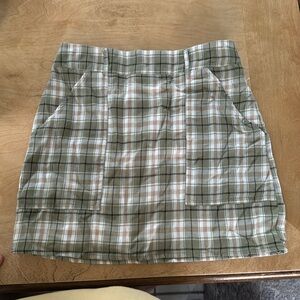 Green plaid Tilly’s skirt
